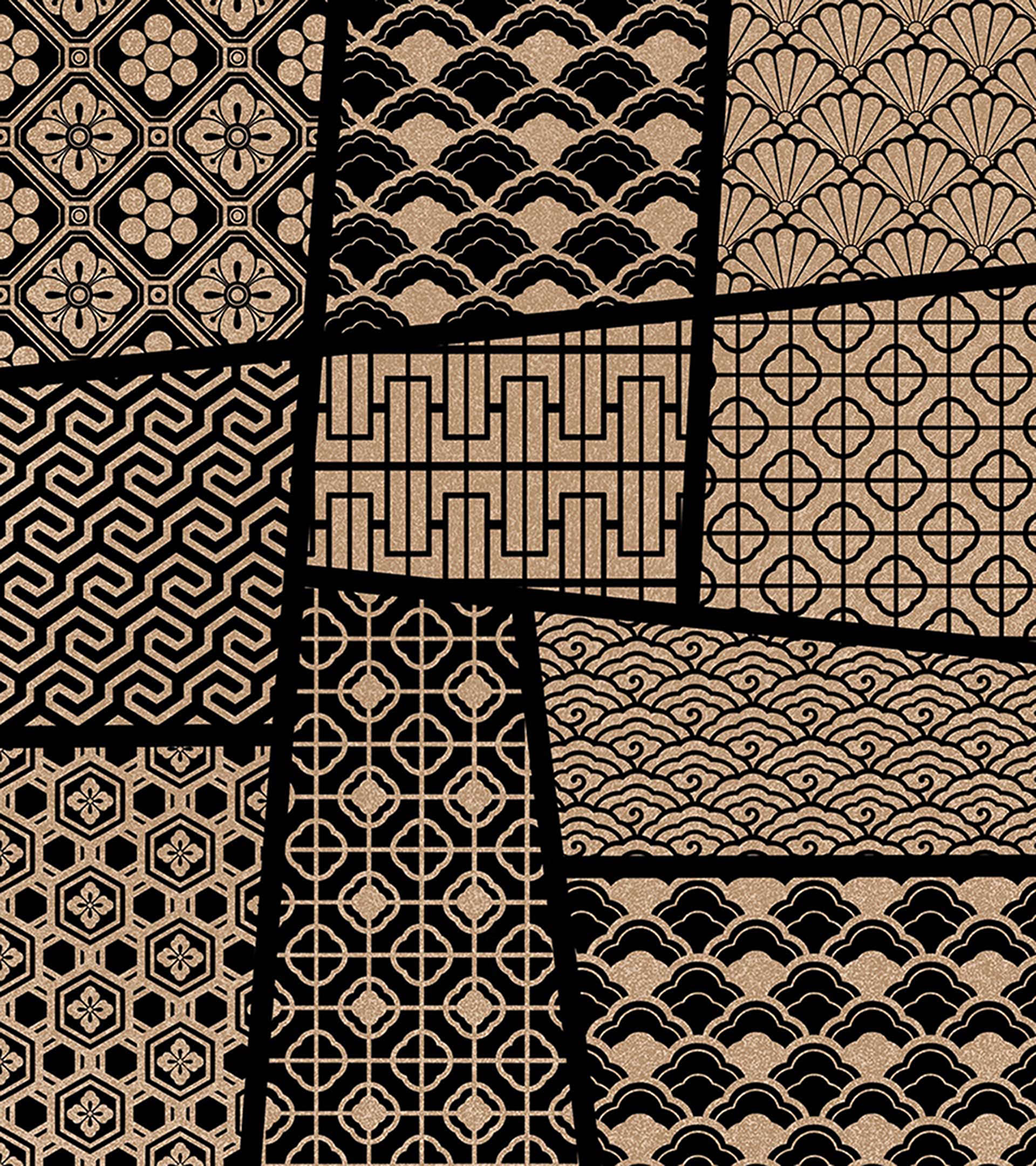 (Procreate) Asian ornamental patterns Brush Set A
