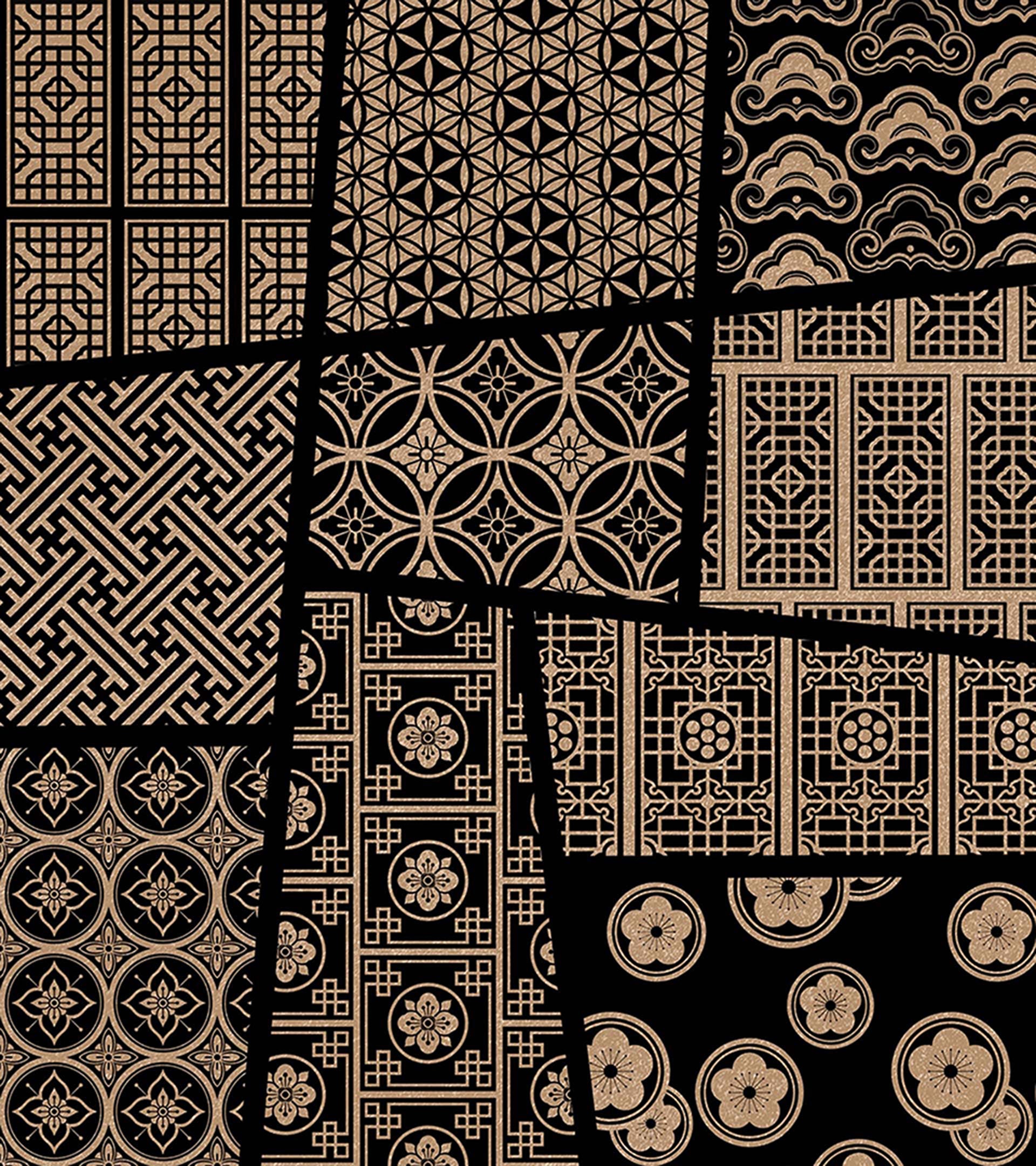 (Procreate) Asian ornamental patterns Brush Set B